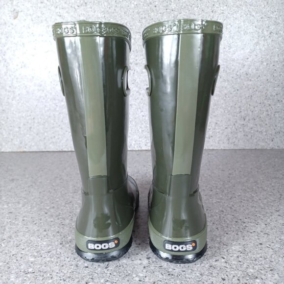 BOGS Rainboot Dark Hunter Green Kids Waterproof Shoes - Picture 6 of 8